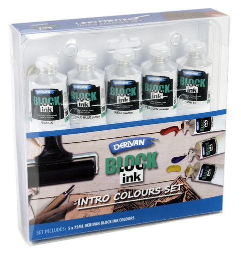 Derivan Block Ink Intro Colours Set 5x75ml