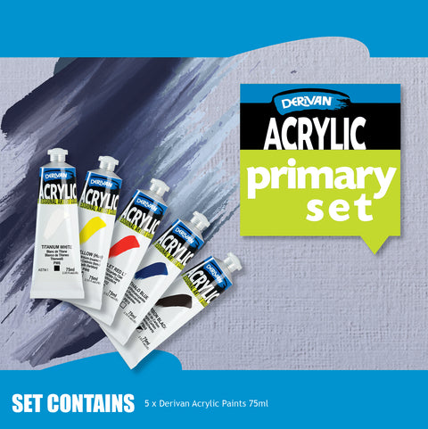 Derivan Acrylic Set of 5 x 75ml