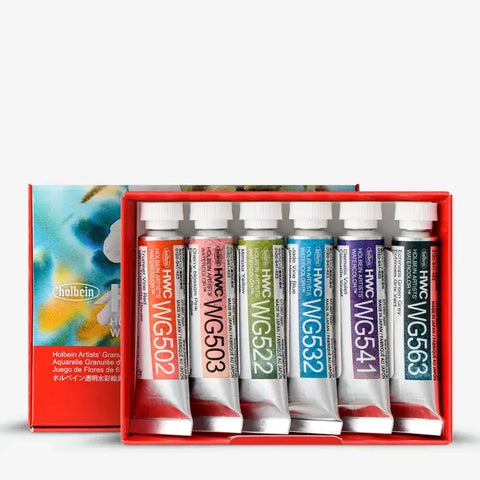 Holbein Granulating Watercolour Set (6 x 5ml)