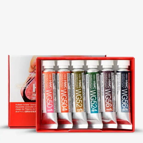 Holbein Granulating Watercolour Set (6 x 5ml)