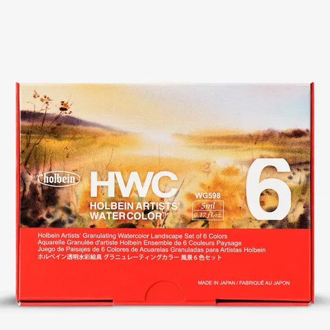 Holbein Granulating Watercolour Set (6 x 5ml)