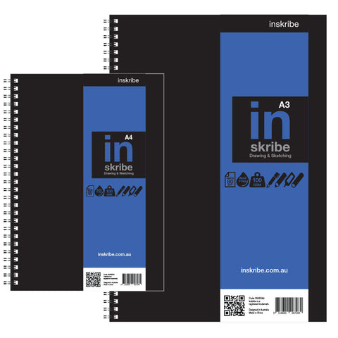Inskribe Blue Wirebound Sketchbook A4
