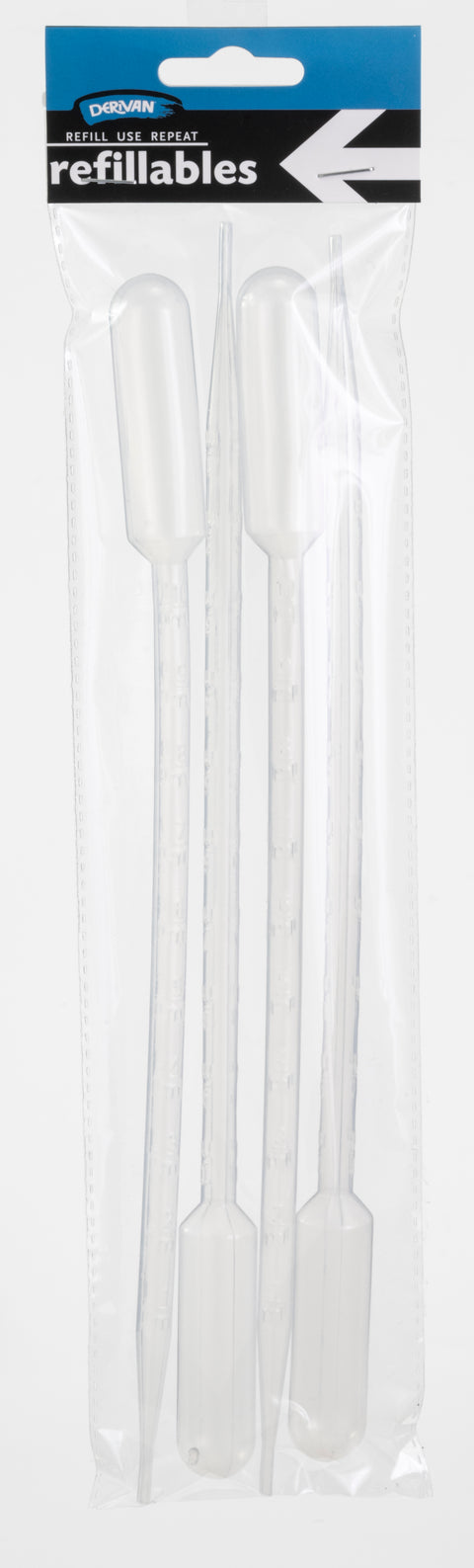Derivan Refillables Plastic Pipettes 10ml (Pk of 4)