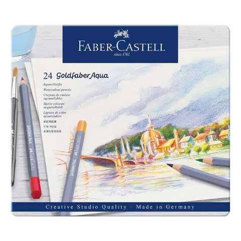 Faber-Castell Goldfaber Aqua Watercolour Pencil Asstd Tin Sets
