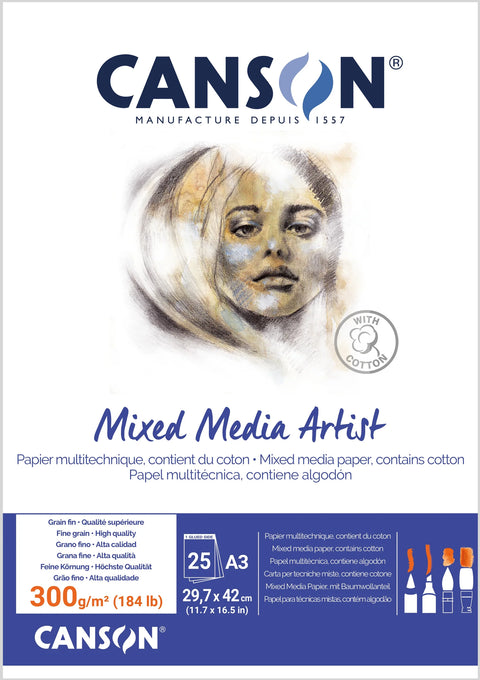 Canson Mixed Media Artist Pad 300gsm (25sht)