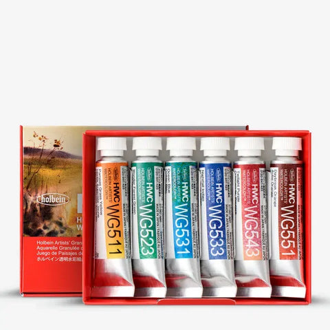 Holbein Granulating Watercolour Set (6 x 5ml)