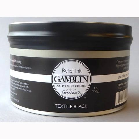 Gamblin Textile Black Relief Ink