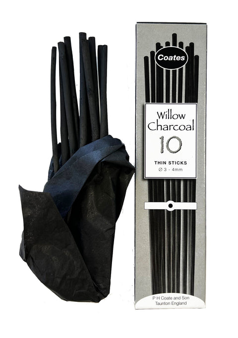 Coates Willow Charcoal THIN (3-4) Bx10