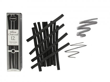 Coates Willow Charcoal THICK (7-9mm) Bx12