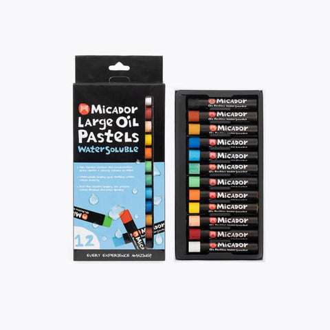 Micador Watersoluble Oil Pastel Set Of 12 Assorted